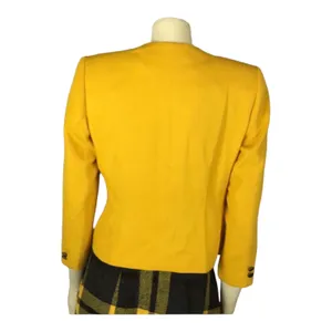 Vintage PETITE SOPHISTICATE yellow double breasted power blazer size 2 thumbnail 8