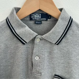 Grey Polo Ralph Lauren Y2K Cropped Polo thumbnail 2