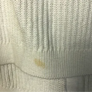 Ann Taylor‎ LOFT Ivory White Mesh Sleeve Knit Sweater M thumbnail 4