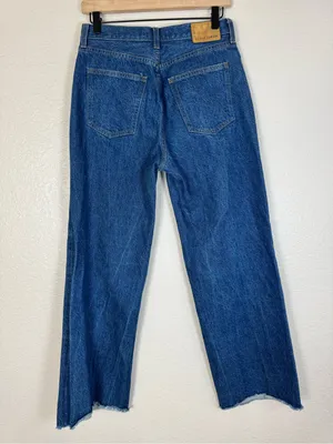 Aritzia Denim Forum The Farrah High Rise Wide Leg Jeans 30 L size 28 Dark Blue thumbnail 9