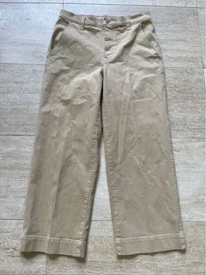 Madewell Wide Leg High‎ Raise Tailored Pants Womens Size 30 Light Yellow thumbnail 1