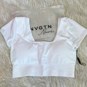 NVGTN Small White Serene Sports Bra thumbnail 3