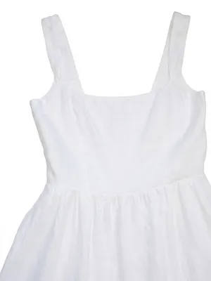 NWT Reformation Bucatini in White Linen Sleeveless Tank Tiered Dress 10 thumbnail 7