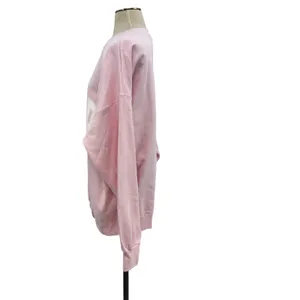 The Bar Varsity Sweatshirt Pink White‎ Lettering Fleece Oversized Size XL thumbnail 7