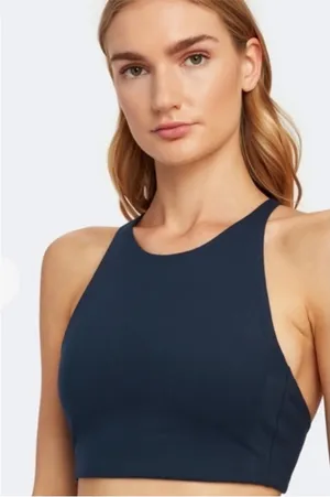 Girlfriend Collective Topanga Criss Cross Sports Bra XL Midnight Blue Adjustable thumbnail 1