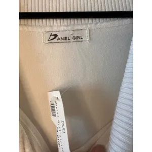 Daniel Girl White Cut Out Long Sleeve Dressy Blouse Women Sz M thumbnail 4
