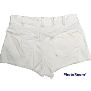 Free People White Logan Button Fly Hi-Rise Denim Shorts Size 29 thumbnail 4