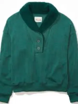 American Eagle Sherpa Anorak Sweatshirt medium thumbnail 1