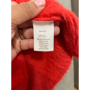MERSEA Chalet Poncho Sweater Aperol Orange Cowl Neck Cozy Luxe Cape‎ Knit thumbnail 8