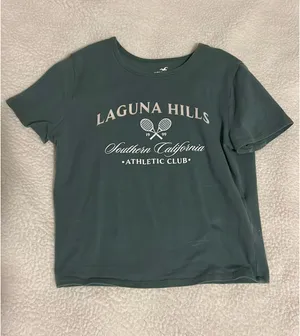 Hollister Green Baby Tee thumbnail 1