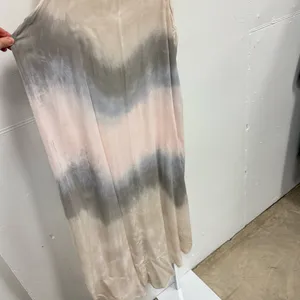 Boutique‎ Made In Italy Tie Dye Neutral High Low Sleeveless Maxi Dress Beige Med thumbnail 6