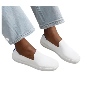 ROTHY'S The Original Slip On Sneaker Women 8.5 White Classic Street Lifestyle thumbnail 2