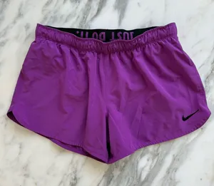 Nike Women's Purple Dri-FIT Running Shorts • Sz M thumbnail 1
