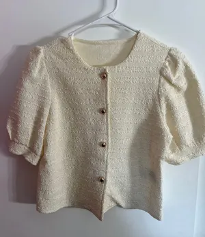 Cropped Top White Size M thumbnail 1