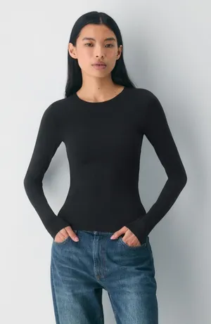 Aritzia Navy Contour Long Sleeve Tee thumbnail 1