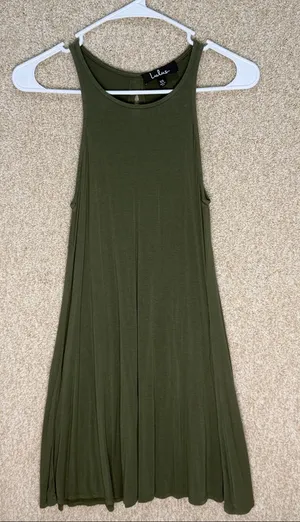 XS Army green Lulus dress stretchy‎ sleeveless summer dress minimalist thumbnail 1