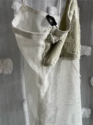 CIDER Lace Bust Sheer Slip Dress in Light Sage and white thumbnail 4