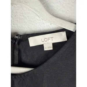 Loft Women's Jumpsuit Black‎ Linen Blend Sleeveless Wide Straight Pockets Size 8 thumbnail 9