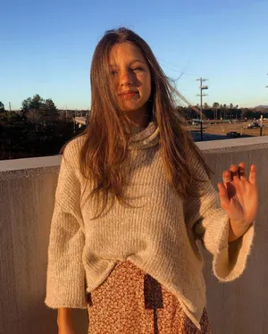 Altar'd State Beige Turtleneck Sweater thumbnail 1