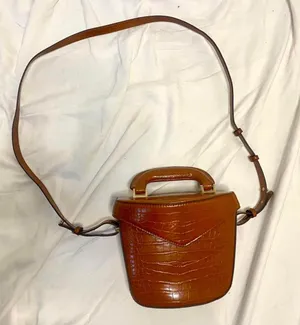 Faux crocodile skin brown purse thumbnail 1