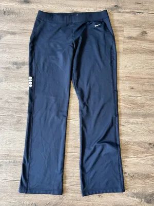 Nike|Black Dri-FIT Fleece-Lined Athletic Leggings with Small Logo sz M thumbnail 1