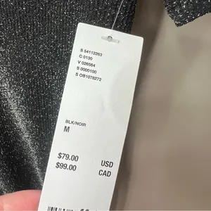 Urban Outfitters NWT Sparkly Tie Front Black Short Sleeve Dress Size Medium thumbnail 6