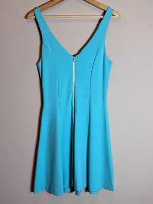 Amanda Uprichard Flounce Mini Dress Women's P Blue Cocktail Party Glam Wedding thumbnail 6