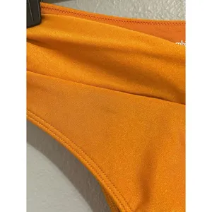 Abercrombie & Fitch Curve Love Satin Orange Ruffle Strap Bikini Set Women’s XS thumbnail 8