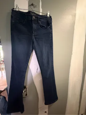 Banana Republic Classic Dark Blue Women’s Slim Bootcut Midrise Jeans thumbnail 7