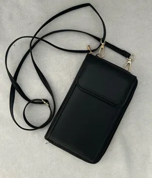 Leather crossbody bag Black thumbnail 1