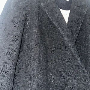 Sigga puff sleeve wrap dress black lace thumbnail 5