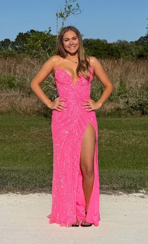 Ashley Lauren Prom Dress Pink 11236 thumbnail 1