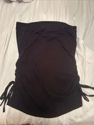 Amazing 😍🔥 y2k style Black Strapless Tube Top with Winged Heart Graphic thumbnail 3