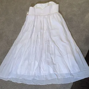 Women’s Elegant White Strapless Full Length Chiffon Prom Party Formal Dress XXXL thumbnail 6