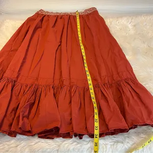 Vintage Boho Cotton Maxi Skirt w/ Sequins and Beadwork Women’s Medium Has Flaws thumbnail 8