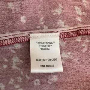 Garnet Hill Poetica Smocked Detail Crepe Blouse Red Floral Flutter Sleeve XL thumbnail 5