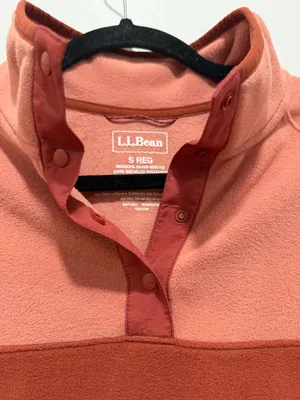 L.L. Bean Fleece Pullover Women Quarter Zip Colorblock Outdoor Size Small thumbnail 4
