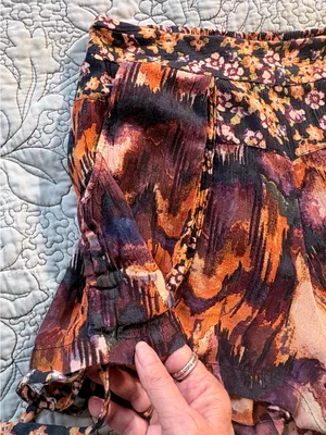 Free People Lisbon Soft Shorts Floral Ruched Side Tie Smocked Waist Pockets~S💚 thumbnail 4