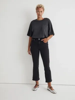 Madewell Black Curvy Kick Out Crop Jean Size 27 thumbnail 10
