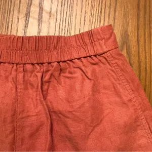 Aritzia Wilfred Fable‎ High-Rise Pleated Linen Mini Shorts Moroccan Spice Size 2 thumbnail 13
