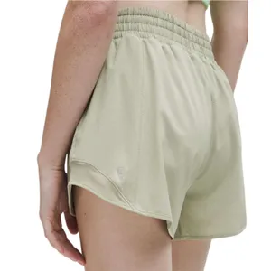Lululemon Hotty Hot High-Rise Lined Short 4" Fog Green thumbnail 4