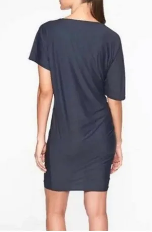 ATHLETA Sunlover Hilo UPF Asymmetrical Dress Black thumbnail 2
