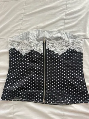 Polka Dot Top Black Size M thumbnail 2