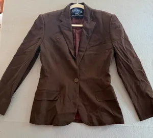 Ralph Lauren Bergdorf Goodman Wool Blend Blazer Brown Vintage Women Size 6 thumbnail 1