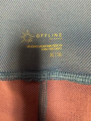OFFLINE by Aerie Blue Pink Textured 7/8 High Rise Seamless Leggings XL thumbnail 4