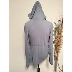 Lululemon Warm Stabilizer‎ 1/2 Zip Hoodie Sz 6 Blue Charcoal Top Base Layer thumbnail 4