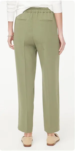J.Crew Womens Olive Green Wide-Leg Jamie Pant Career Minimalist Trousers Size 10 thumbnail 1
