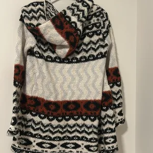 Abercrombie and Fitch 18% Wool 5% Alpaca Hooded Knitted Cardigan Jacket Sweater thumbnail 4