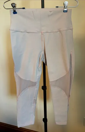 ALO Yoga Pale Pink High-Rise Mesh-Panel Leggings thumbnail 1