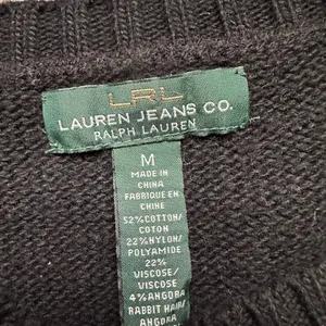 Lauren Ralph Lauren Polo Jeans Co Womens Size Medium Waffle Knit Black Sweater thumbnail 6